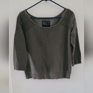 American Eagle Women's Size S Sweater 3/4 Sleeve Pullover Top Sweatshirt